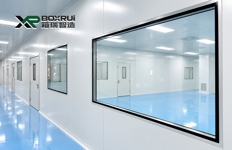 Hollow-Glass Observation Window (Square Corners)