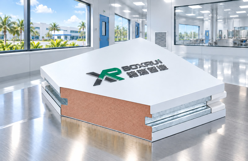 Handmade Single-MgO Rock Wool Sandwich Cleanroom Panel - gallery view